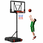 GVDV 33" Portable Basketball Hoop, 3.8-7 ft Adjustable Basketball Goal System for Kids, Teens & Family, Indoor/Outdoor