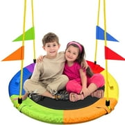 GVDV 40 Inch Saucer Swing - 750Lb Capacity, Waterproof Oxford Swing Seat for Kids, Indoor and Outdoor Use in Backyard or Playground