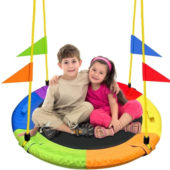GVDV 40" Saucer Swing 750Lb Capacity, Waterproof Oxford Tree Swing for Kids Gift, Indoor and Outdoor Use in Backyard or Playground