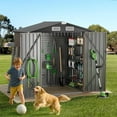 thumbnail image 1 of GVDV 6x4 FT Outdoor Metal Storage Shed, Durable Garden Shed with Updated Frame Structure for Backyard, Patio, Tool Storage, All-Weather Shelter for Bike, Gardening Tools, Equipment, Pet, 1 of 7