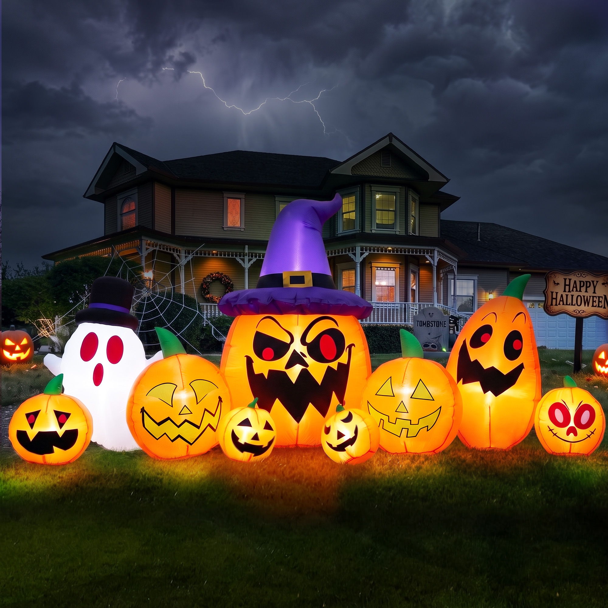 GVDV 8FT Halloween Inflatables Pumpkin Ghost Decorations With LED Lights Long Inflatable Blow Ups Indoor Outdoor Decor For Party Yard Lawn: Should You Buy It?
