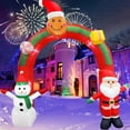 thumbnail image 1 of GVDV 9 FT Christmas Inflatables Archway, Santa Claus & Snowman Rainbow Archway for Outdoor, Lawn, Garden, Yard, Party Holiday Decorations, 1 of 7