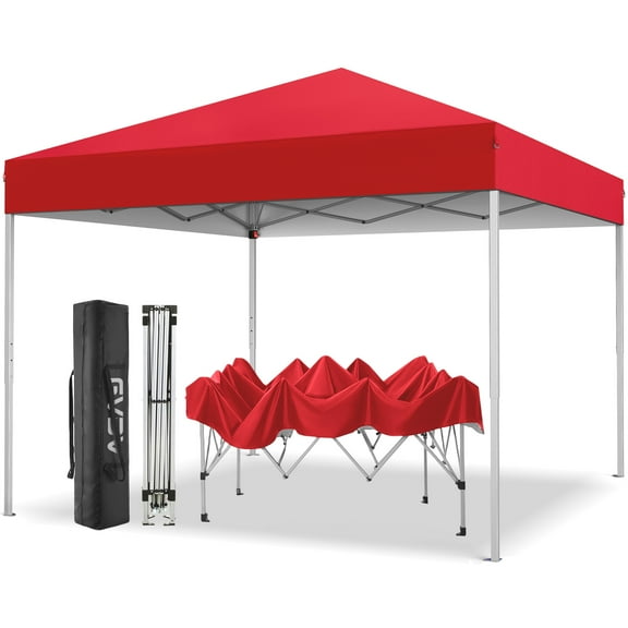 GVDV Canopy Tent, 10x10 ft Easy Pop up Outdoor Canopy Tent, Portable Straight Leg Gazebo Instant Canopy