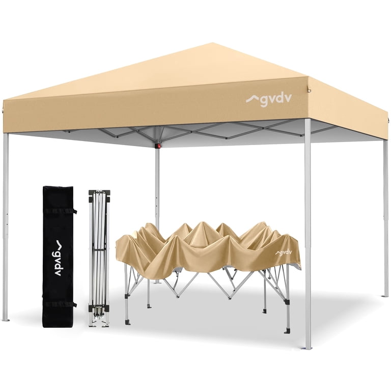 GVDV Canopy Tent, 10x10 ft Waterproof Pop Up Canopy, Portable