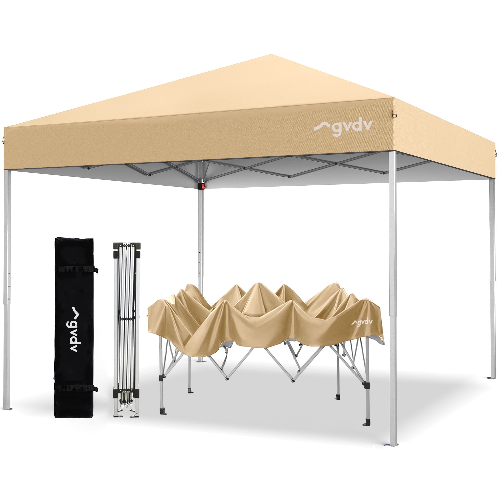 GVDV Canopy Tent, 10x10 ft Waterproof Pop Up Canopy, Portable