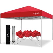 GVDV Canopy Tent, 10x10 ft Easy Pop up Outdoor Canopy Tent, Portable Straight Leg Gazebo Instant Canopy