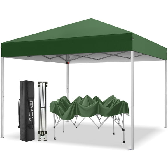 GVDV Canopy Tent, 10x10 ft Easy Pop up Outdoor Canopy Tent, Portable Straight Leg Gazebo Instant Canopy