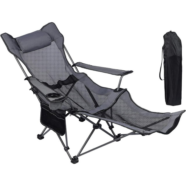 GVDV Comfortable Reclining Camping Lounge Chair, Adjustable Recliner