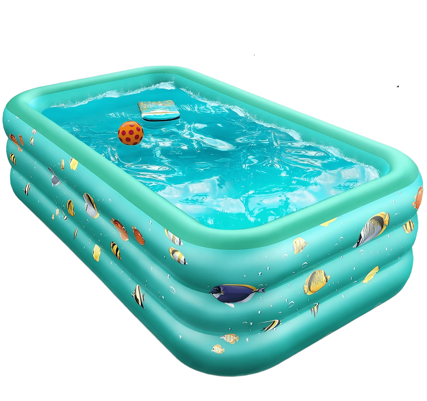 GVDV Inflatable Pool, 6.9 x 5 x 1.8 ft Family Swimming Pools for Kids, Toddlers, Infant, Adult, Rectangular, Thickened
