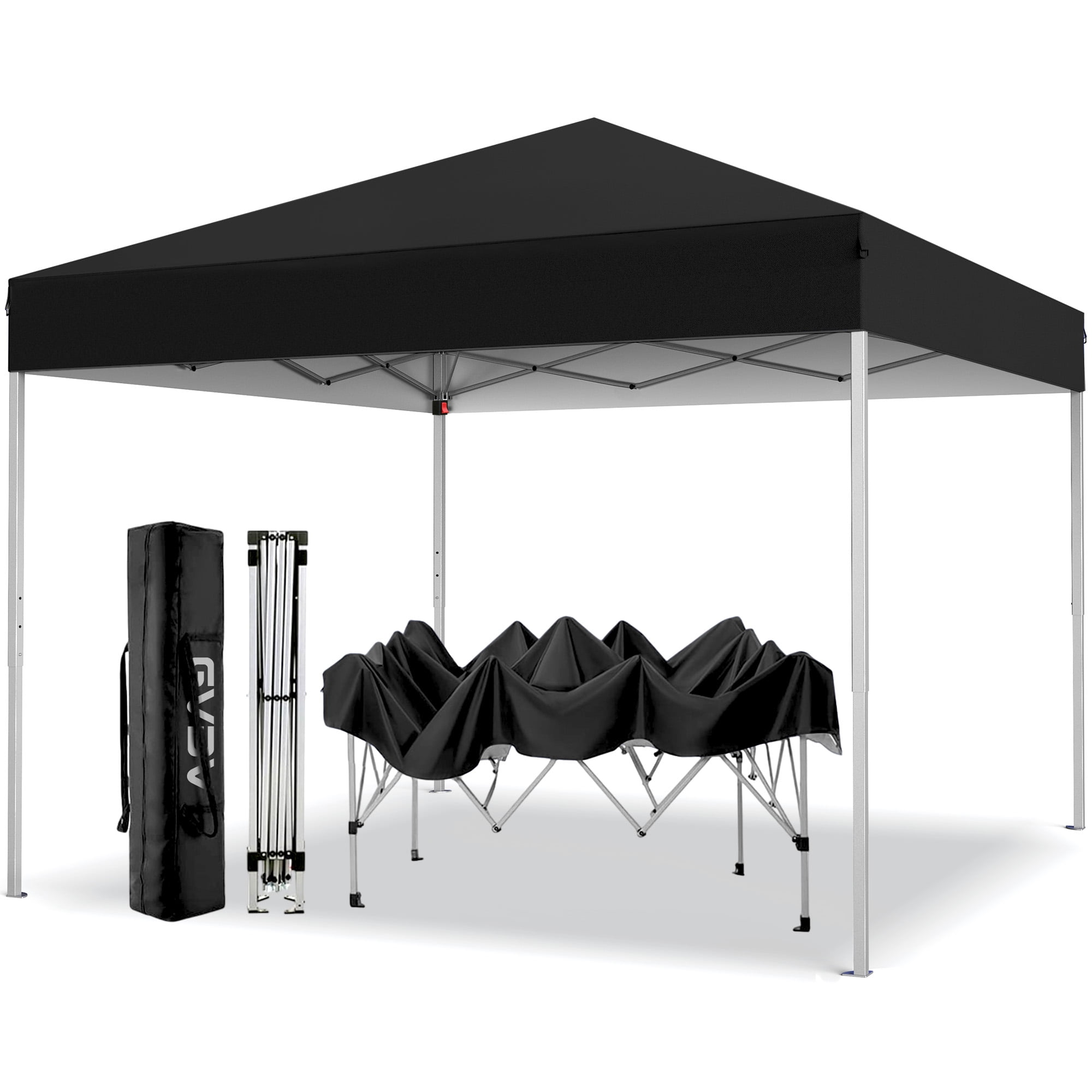 GVDV Pop Up Canopy Tent 10'x10', UV-Resistant Camping Shelter