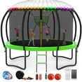 thumbnail image 1 of GVDV 12FT Outdoor Trampoline, Backyard Recreational Pumpkin Trampoline for Kids, 1 of 10