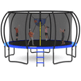 thumbnail image 1 of GVDV Outdoor Trampoline, 12' Backyard Recreational Pumpkin Trampoline for Kids, 1 of 8