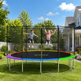 thumbnail image 1 of GVDV Outdoor Trampoline, 14' Backyard Recreational Trampoline with Enclosure for Kids & Adults, 1 of 9
