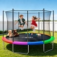 thumbnail image 1 of GVDV Outdoor Trampoline, 14' Backyard Recreational Trampoline with Enclosure for Kids & Adults, 1 of 9