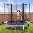 thumbnail image 1 of GVDV Outdoor Trampoline, 8' Backyard Recreational Trampoline with Enclosure for Kids & Adults, 1 of 8