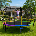 thumbnail image 1 of GVDV Outdoor Trampoline, 10' Backyard Recreational Trampoline with Enclosure for Kids & Adults, 1 of 10