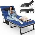 thumbnail image 1 of Gvdv Portable Folding Camping Cot with Mattress, 29" Wide Multi-Position Folding Chaise Lounge Chair, Oversized Folding Bed Sleep Cot for Outdoor, Home, Office, 1 of 8