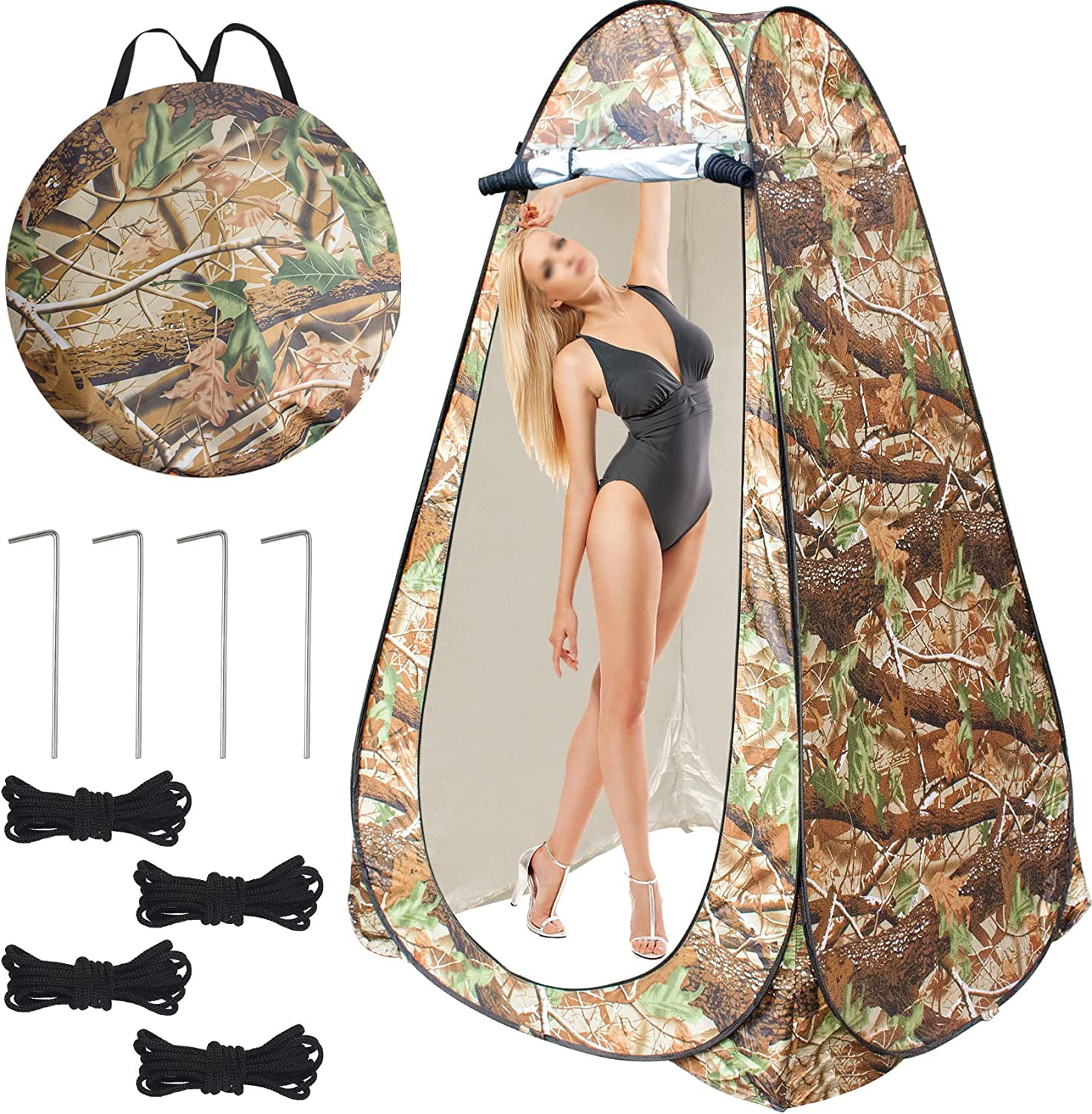 GVDV Portable Pop up Privacy Shower Tent Spacious Changing Room for Camping Hiking Beach Toilet Shower Bathroom