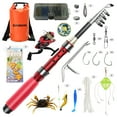 thumbnail image 1 of GVDV Telescopic Fishing Rod and Reel Combo, Beginner-Friendly Fishing Gear Set for Saltwater and Sea, 1 of 7