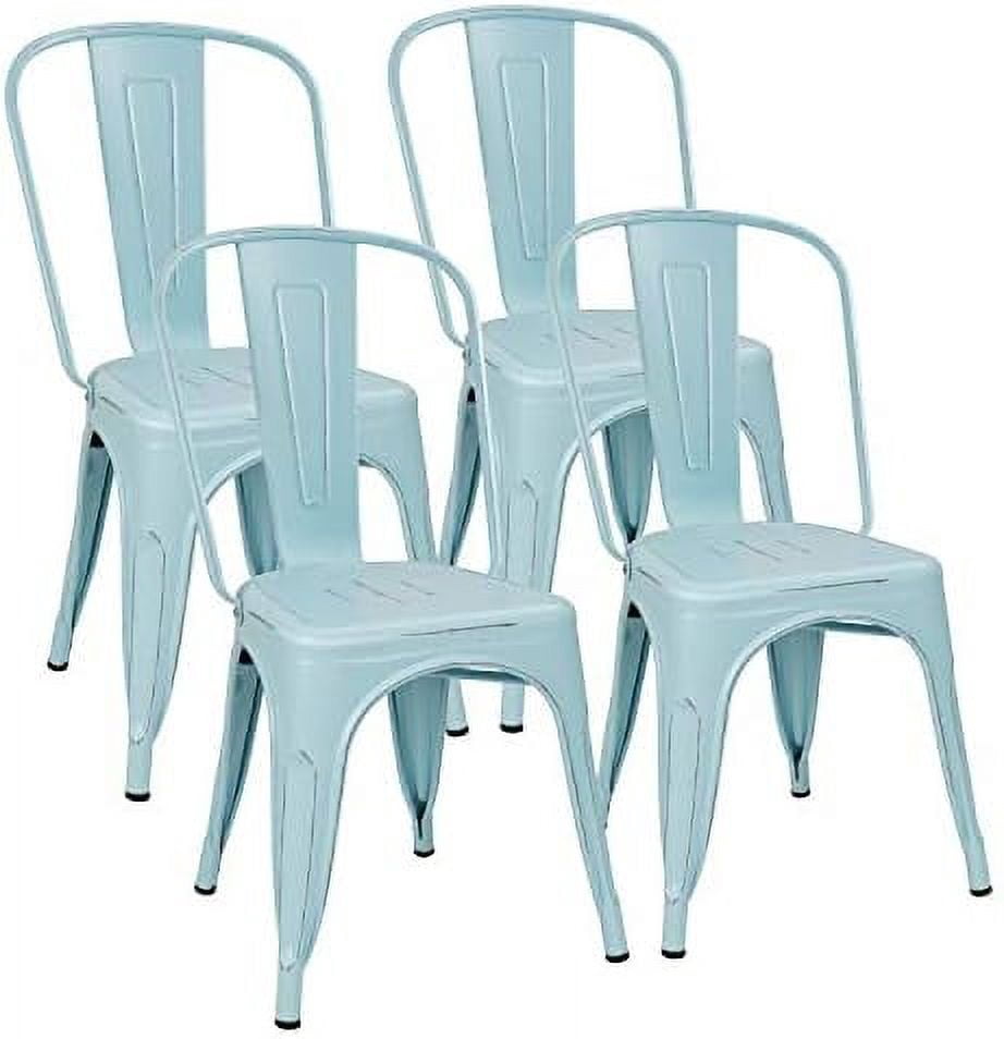 GVJMTKP Metal Dining Chairs Stackable Kitchen Dining Chairs Metal