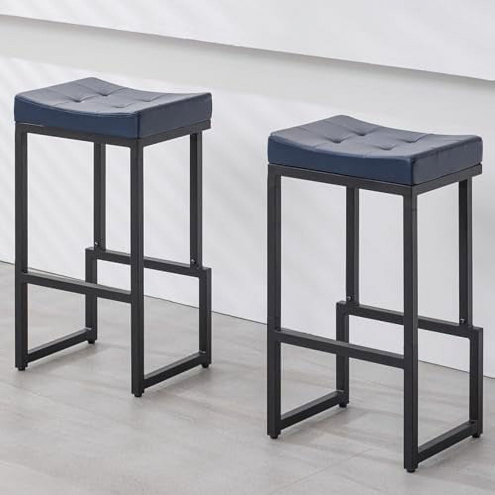 GVJMTKP Stools 24" Counter Height Stools Faux Leather Barstools for