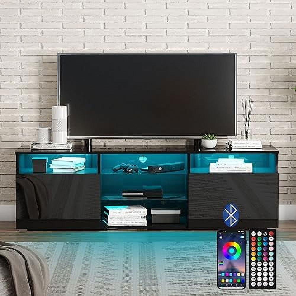 GVJMTKP TV Stand High Glossy LED TV Stand for 55 inch TV Stand Modern