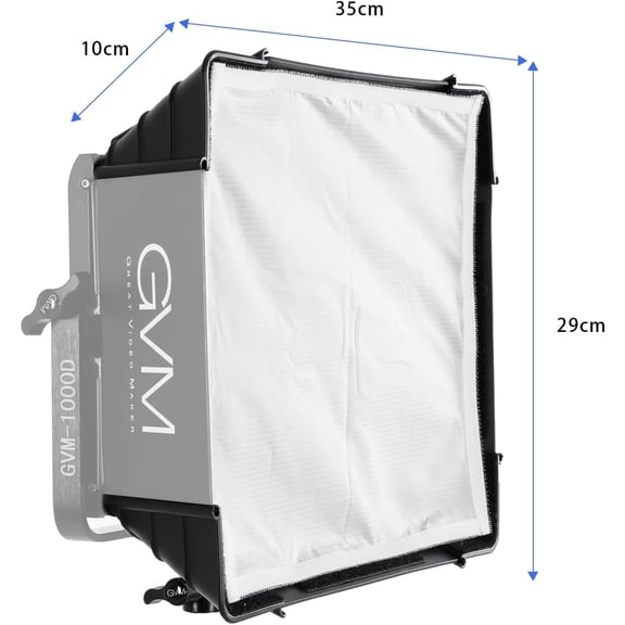 GVM Foldable Softbox Diffuser with Grid Beehive for RGB 680RS, 880RS Series Video Light, Suitable for Studio Lighting, Portrait Photography, Lighting, Led Panel, Gaming, Led Panel, 1 Pack,
