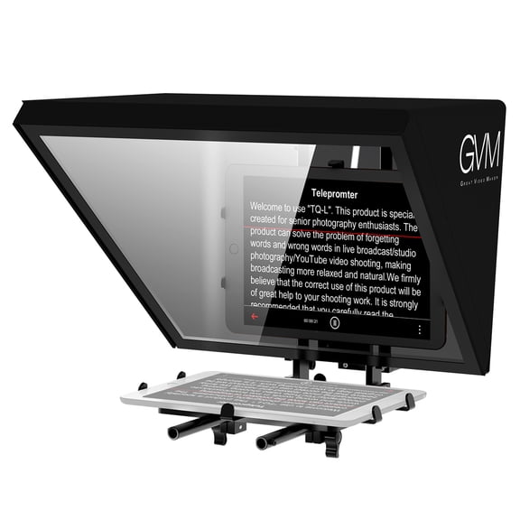 GVM TQ-L Tablet and Smartphone Teleprompter with Bluetooth Remote and App Control