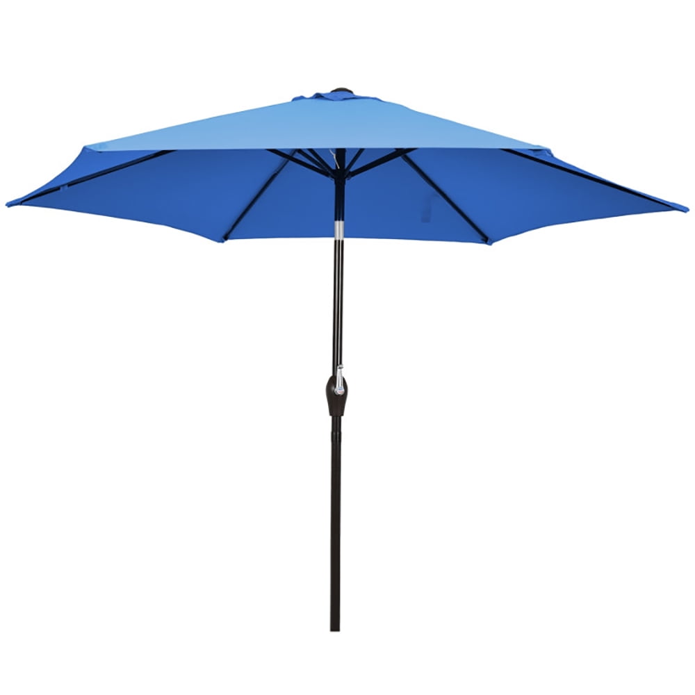 GVN 10 Feet Outdoor Patio Umbrella with Tilt Adjustment and Crank-Blue, Outdoor Table Umbrella, Outdoor Umbrella, Market Umbrella for Outdoor Patio Backyard Garden Lawn Sun Shade GVN 10 Feet Outdoor Patio Umbrella with Tilt Adjustment and Crank-Blue, Outdoor Table Umbrella, Outdoor Umbrella, Market Umbrella for Outdoor Patio Backyard Garden Lawn Sun Shade