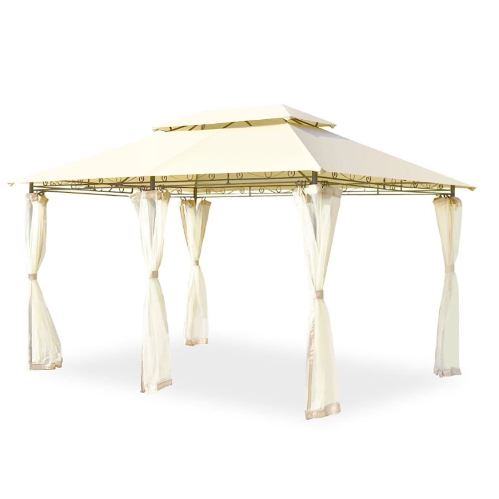 GVN 10 Feet x 13 Feet Tent Canopy Shelter with Removable Netting Sidewall-Beige, Full Waterproof Outdoor Party Event Tents for Outside Party Waterproof Tent BBQ Shelter GVN 10 Feet x 13 Feet Tent Canopy Shelter with Removable Netting Sidewall-Beige, Full Waterproof Outdoor Party Event Tents for Outside Party Waterproof Tent BBQ Shelter