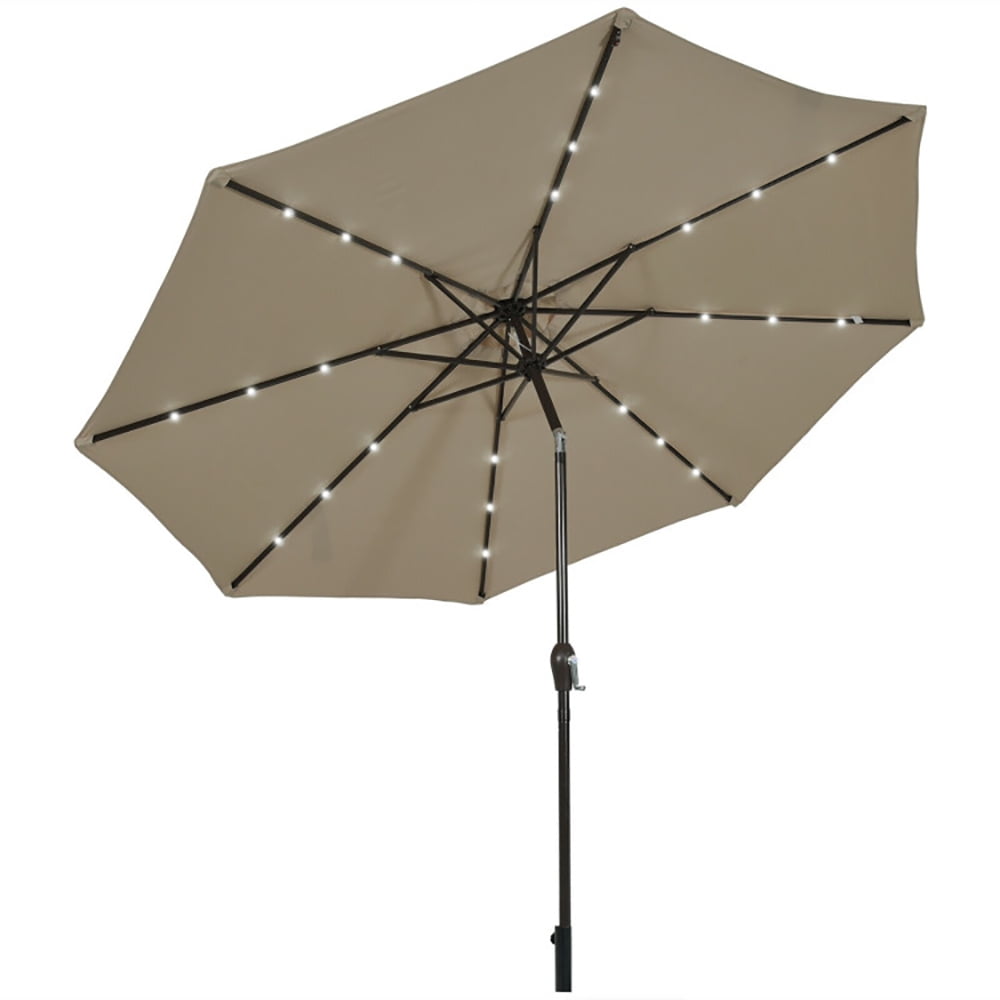GVN 10' Solar LED Lighted Patio Market Umbrella Shade Tilt Adjustment Crank-Tan, Patio Offset Umbrella with Easy Tilt Adjustment, Cantilever Patio Umbrellas, Sunshade Umbrella Canopy GVN 10' Solar LED Lighted Patio Market Umbrella Shade Tilt Adjustment Crank-Tan, Patio Offset Umbrella with Easy Tilt Adjustment, Cantilever Patio Umbrellas, Sunshade Umbrella Canopy