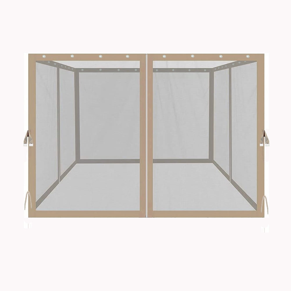 GVN 10 x 10 Ft Gazebo Replacement 4-Side Mosquito Netting with Zippers,Beige GVN 10 x 10 Ft Gazebo Replacement 4-Side Mosquito Netting with Zippers,Beige