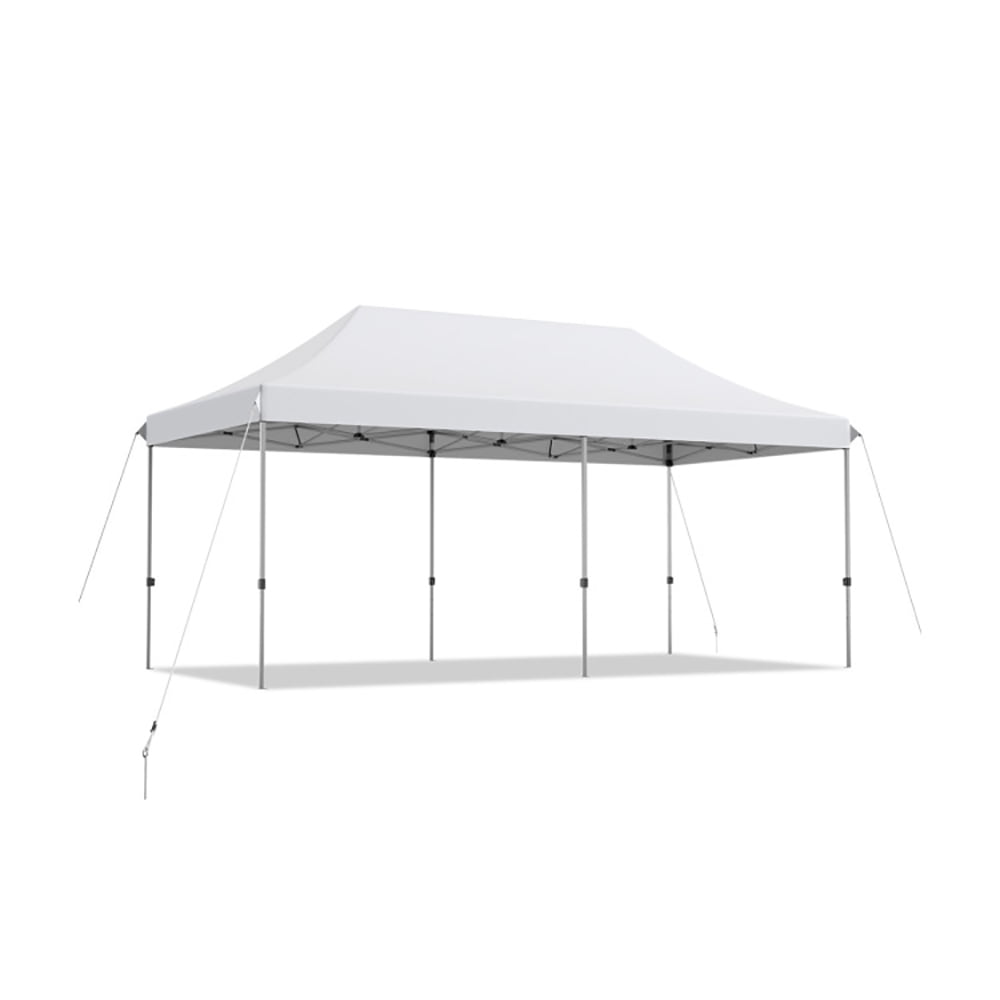 GVN 10 x 20 Feet Adjustable Folding Heavy Duty Sun Shelter with Carrying Bag-White, Full Waterproof Outdoor Party Event Tents for Outside Party Waterproof Tent BBQ Shelter