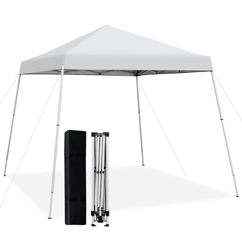 GVN 10 x 10 Feet Outdoor Instant Pop-up Canopy with Carrying Bag-White, Full Waterproof Outdoor Party Event Tents for Outside Party Waterproof Tent BBQ Shelter