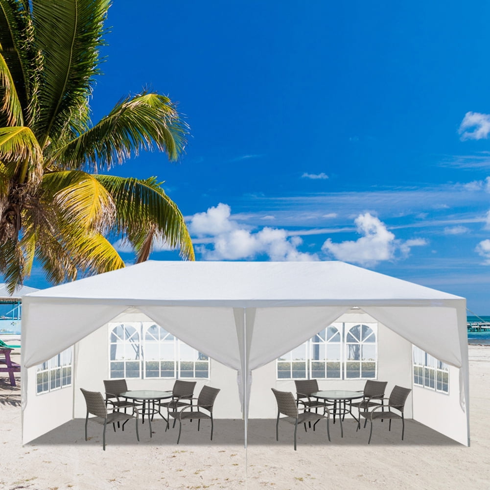 GVN 10"x20" Outdoor Party Tent with 6 Removable Sidewalls, Waterproof Canopy Patio Wedding Gazebo, White, Full Waterproof Outdoor Party Event Tents for Outside Party Waterproof Tent BBQ Shelter GVN 10"x20" Outdoor Party Tent with 6 Removable Sidewalls, Waterproof Canopy Patio Wedding Gazebo, White, Full Waterproof Outdoor Party Event Tents for Outside Party Waterproof Tent BBQ Shelter