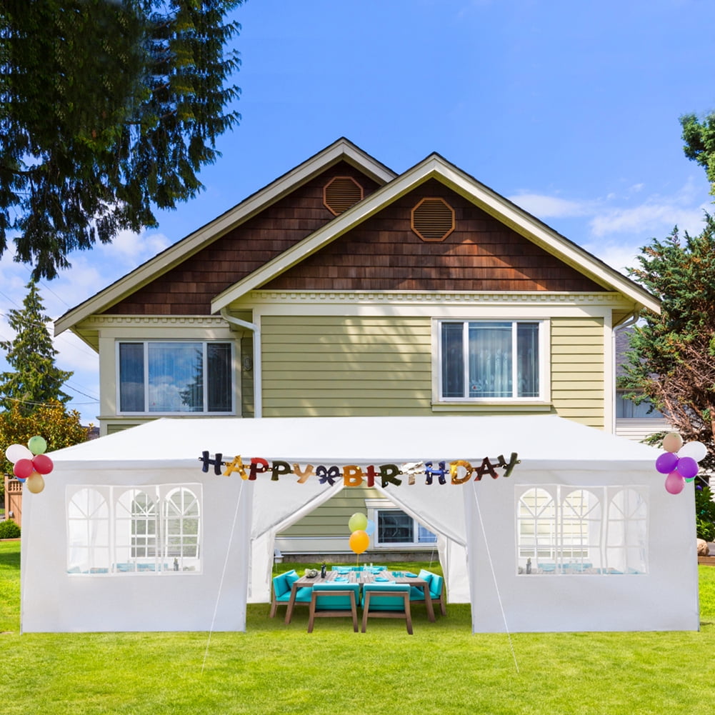 GVN 10'x30' Outdoor Party Tent with 8 Removable Sidewalls, Waterproof Canopy Patio Wedding Gazebo, White, Full Waterproof Outdoor Party Event Tents for Outside Party Waterproof Tent BBQ Shelter GVN 10'x30' Outdoor Party Tent with 8 Removable Sidewalls, Waterproof Canopy Patio Wedding Gazebo, White, Full Waterproof Outdoor Party Event Tents for Outside Party Waterproof Tent BBQ Shelter