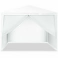 thumbnail image 1 of GVN 10ft x 10ft White Outdoor Canopy, 4 Removable Sidewalls and Full Waterproof, 1 of 7