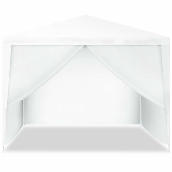 GVN 10ft x 10ft White Outdoor Canopy, 4 Removable Sidewalls and Full Waterproof