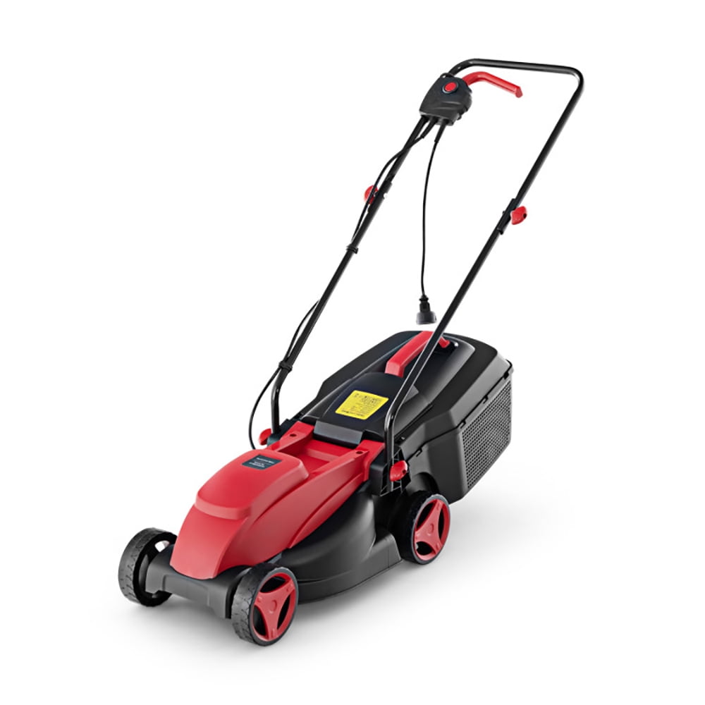 GVN 12-AMP 13.5 Inch Adjustable Electric Corded Lawn Mower with Collection Box-Red, Electric Lawn Mowers for Garden, Yard and Farm