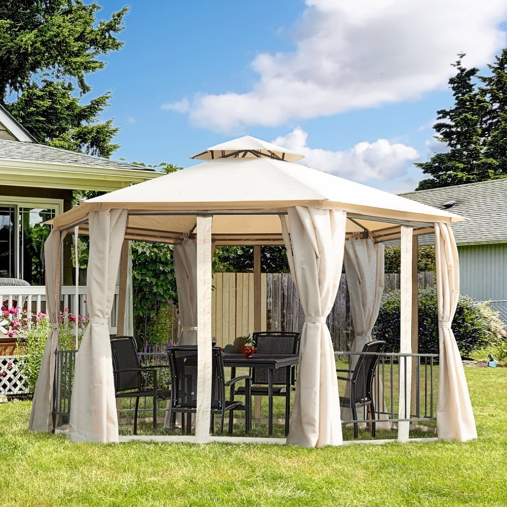 GVN 13Ft x 13Ft Patio Gazebo-Beige,Outdoor Pop up Canopy for Patio Outdoor Garden Events GVN 13Ft x 13Ft Patio Gazebo-Beige,Outdoor Pop up Canopy for Patio Outdoor Garden Events