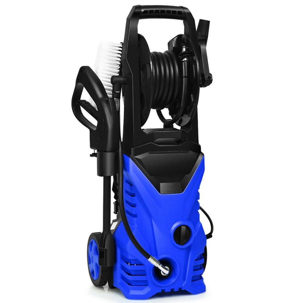 GVN 1800W 2030PSI Electric Pressure Washer Cleaner with Hose Reel-Blue, High Pressure Washer, Professional Washer Cleaner for Cleaning Cars,Driveways,Patios