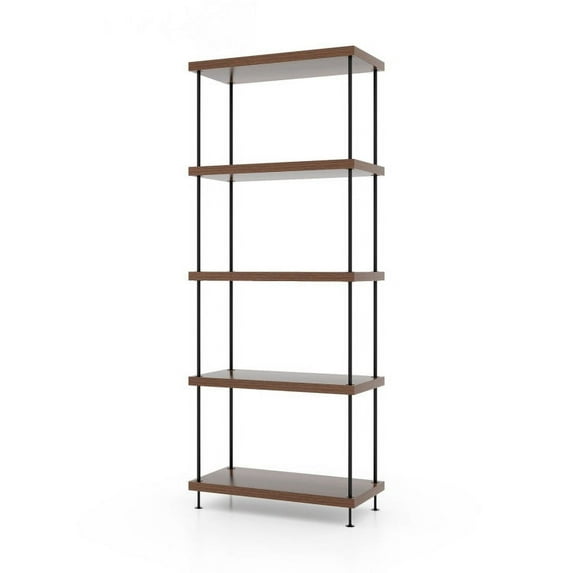 GVN 2/3/4/5-Tier Multipurpose Display Rack with Metal Frame-5-Tier, Storage Shelves for Bedroom,Living Room, Home Office, Bedroom, Balcony