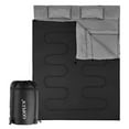 thumbnail image 1 of GVN 2 Person Waterproof Sleeping Bag with 2 Pillows-Black, 1 of 13