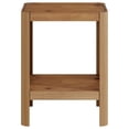 thumbnail image 1 of GVN 2-Tier Solid Wood Small Side Table with Open Storage Shelf, Sofa Side Table for Living Room, Bedroom, Small Spaces, Easy Assembly, Natural Wood, 1 of 4