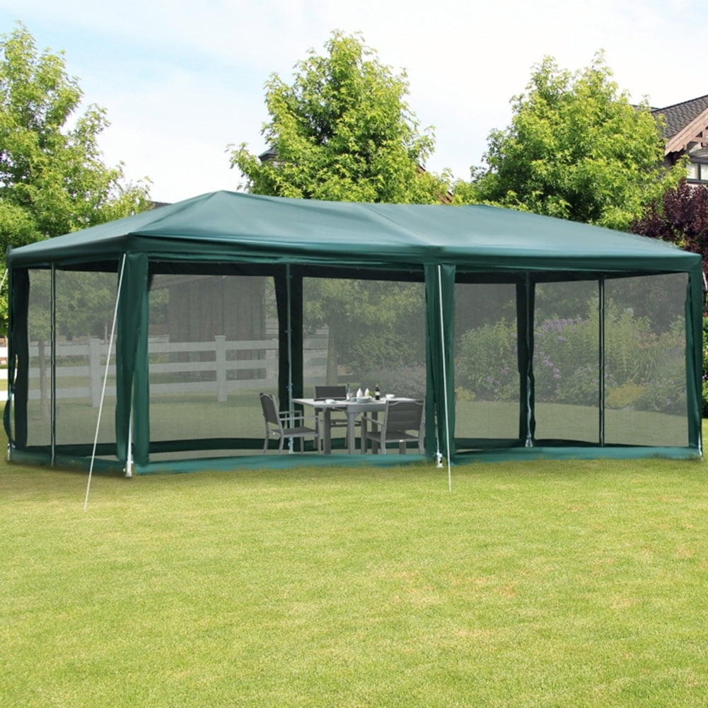 GVN 20' x 10' Outdoor Party Tent Gazebo Wedding Canopy with Removable Mesh Sidewalls, Green, Full Waterproof Outdoor Party Event Tents for Outside Party Waterproof Tent BBQ Shelter GVN 20' x 10' Outdoor Party Tent Gazebo Wedding Canopy with Removable Mesh Sidewalls, Green, Full Waterproof Outdoor Party Event Tents for Outside Party Waterproof Tent BBQ Shelter
