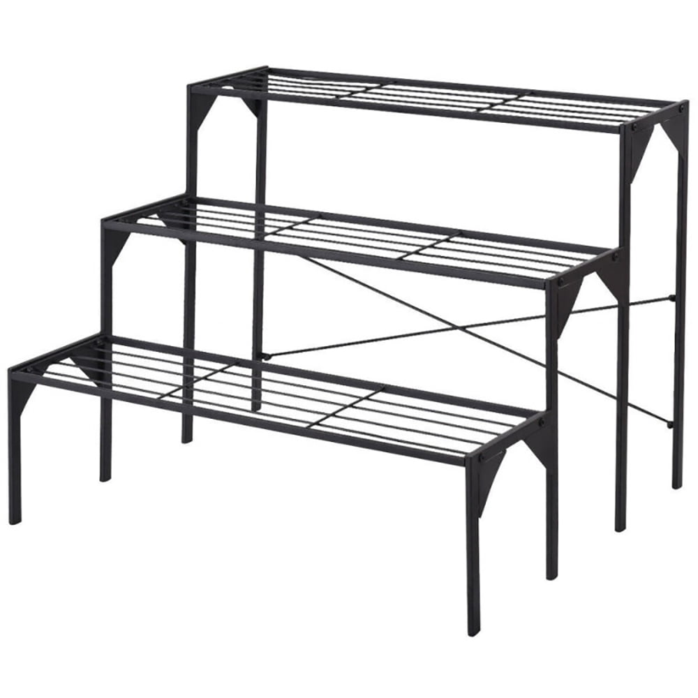 GVN 3 Tier Outdoor Metal Heavy Duty Modern for Multiple Plant Display Stand Rack, Flower Plant Shelf Holder for Planter Corner Garden Balcony Patio GVN 3 Tier Outdoor Metal Heavy Duty Modern for Multiple Plant Display Stand Rack, Flower Plant Shelf Holder for Planter Corner Garden Balcony Patio