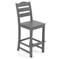 thumbnail image 1 of GVN 30 Inches Counter Height HDPE Bar Stool with Backrest and Footrest, Counter Height Bar Stools, Gray, 1 of 6