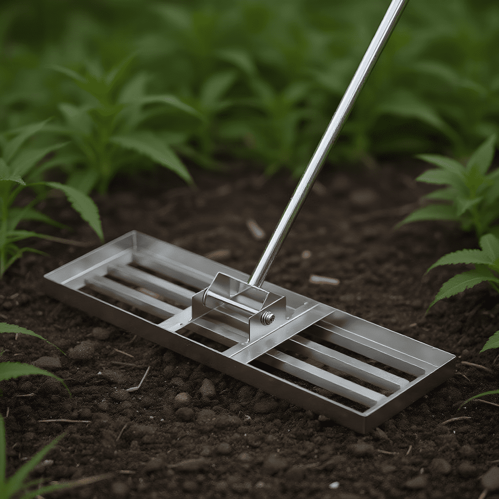 4t Silver Rake GVN 30 x 10 Inch Lawn Leveling Rake with Ergonomic Handle-Silver ...