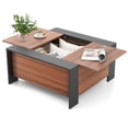 thumbnail image 1 of GVN 36.5 Inch Coffee Table with Sliding Top and Hidden Compartment-Rustic Brown, 1 of 1