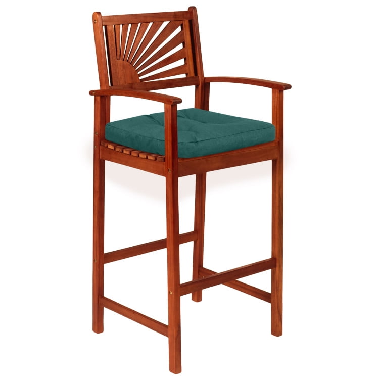GVN 4 Pack 17.5" x 17" U-Shaped Chair Pads with Polyester Cover-Green, Kitchen Chair Cushions, Dining Chair Pads GVN 4 Pack 17.5" x 17" U-Shaped Chair Pads with Polyester Cover-Green, Kitchen Chair Cushions, Dining Chair Pads